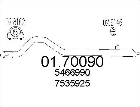 MTS 01.70090 - Tubo gas scarico autozon.pro