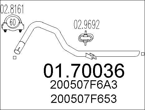 MTS 01.70036 - Tubo gas scarico autozon.pro