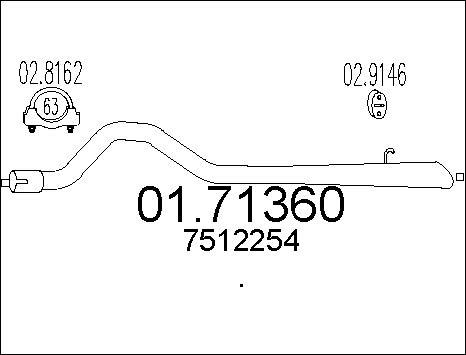 MTS 01.71360 - Tubo gas scarico autozon.pro