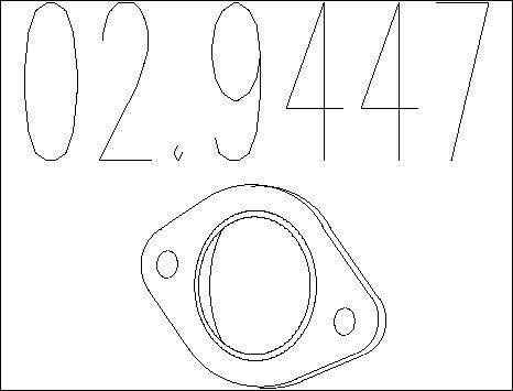 MTS 02.9447 - Guarnizione, Tubo gas scarico autozon.pro