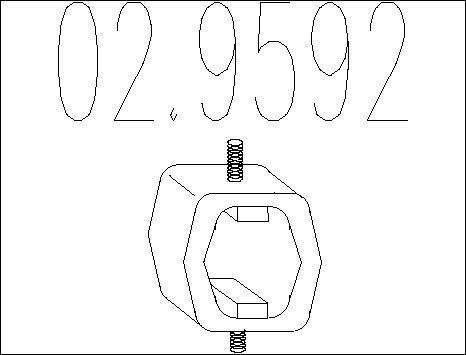 MTS 02.9592 - Supporto, Imp. gas scarico autozon.pro