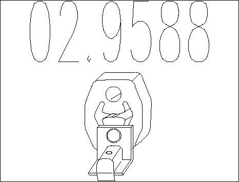 MTS 02.9588 - Supporto, Imp. gas scarico autozon.pro