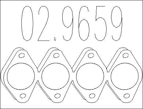 MTS 02.9659 - Guarnizione, Tubo gas scarico autozon.pro