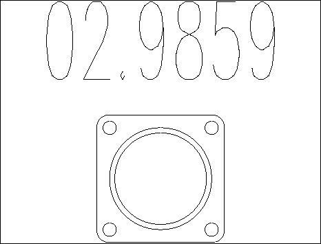 MTS 02.9859 - Guarnizione, Tubo gas scarico autozon.pro
