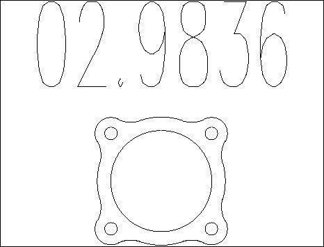 MTS 02.9836 - Guarnizione, Tubo gas scarico autozon.pro