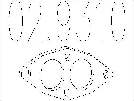 MTS 02.9310 - Guarnizione, Tubo gas scarico autozon.pro