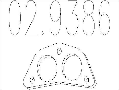 MTS 02.9386 - Guarnizione, Tubo gas scarico autozon.pro