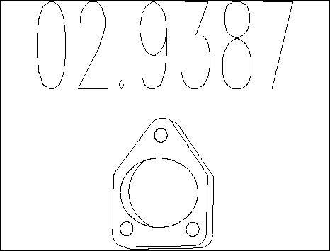 MTS 02.9387 - Guarnizione, Tubo gas scarico autozon.pro