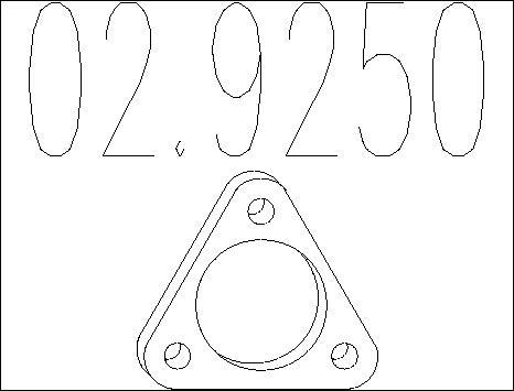 MTS 02.9250 - Guarnizione, Tubo gas scarico autozon.pro
