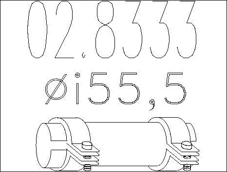 MTS 02.8333 - Connettore tubi, Imp. gas scarico autozon.pro