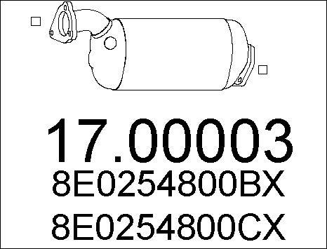 MTS 17.00003 - Filtro antiparticolato / particellare, Impianto gas scarico autozon.pro