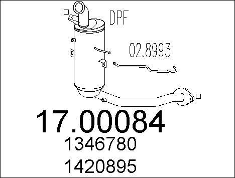 MTS 17.00084 - Filtro antiparticolato / particellare, Impianto gas scarico autozon.pro