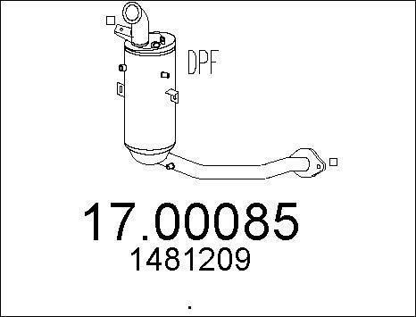 MTS 17.00085 - Filtro antiparticolato / particellare, Impianto gas scarico autozon.pro