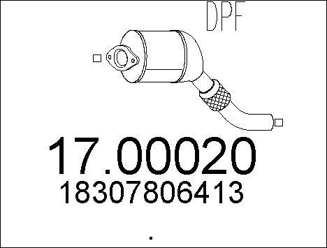 MTS 17.00020 - Filtro antiparticolato / particellare, Impianto gas scarico autozon.pro