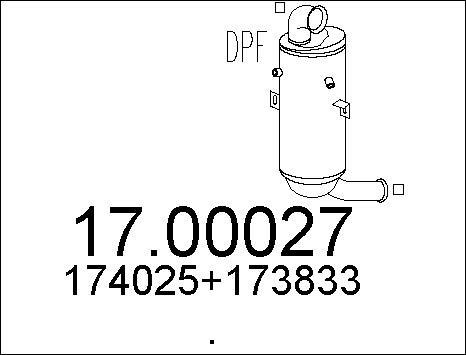 MTS 17.00027 - Filtro antiparticolato / particellare, Impianto gas scarico autozon.pro