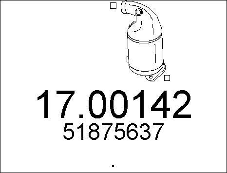 MTS 17.00142 - Filtro antiparticolato / particellare, Impianto gas scarico autozon.pro