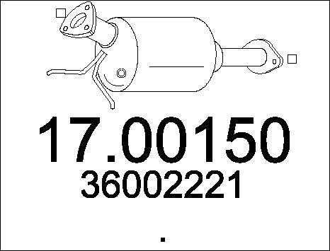 MTS 17.00150 - Filtro antiparticolato / particellare, Impianto gas scarico autozon.pro