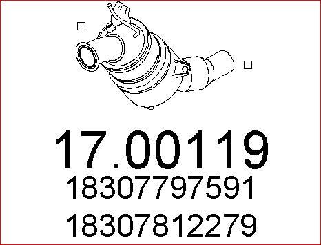 MTS 17.00119 - Filtro antiparticolato / particellare, Impianto gas scarico autozon.pro