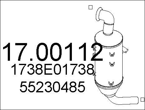 MTS 17.00112 - Filtro antiparticolato / particellare, Impianto gas scarico autozon.pro