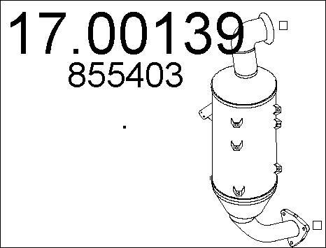 MTS 17.00139 - Filtro antiparticolato / particellare, Impianto gas scarico autozon.pro