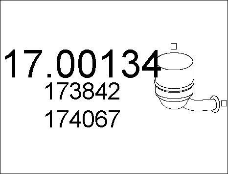 MTS 17.00134 - Filtro antiparticolato / particellare, Impianto gas scarico autozon.pro