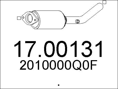 MTS 17.00131 - Filtro antiparticolato / particellare, Impianto gas scarico autozon.pro