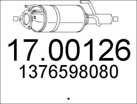 MTS 17.00126 - Filtro antiparticolato / particellare, Impianto gas scarico autozon.pro