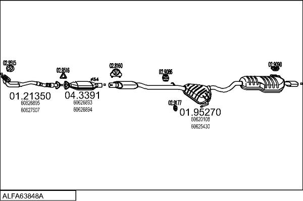 MTS ALFA63848A054968 - Impianto gas scarico autozon.pro