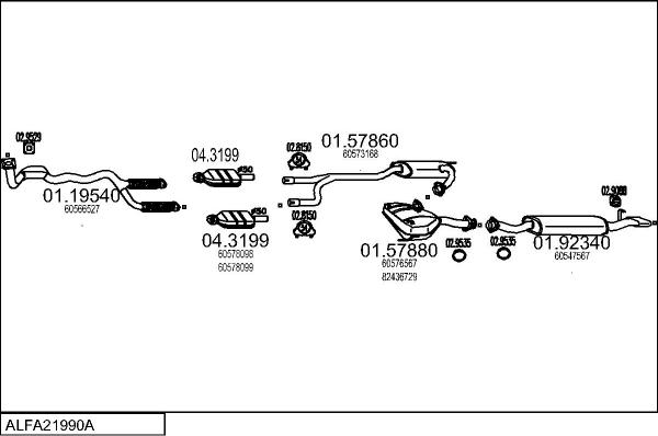 MTS ALFA21990A000147 - Impianto gas scarico autozon.pro