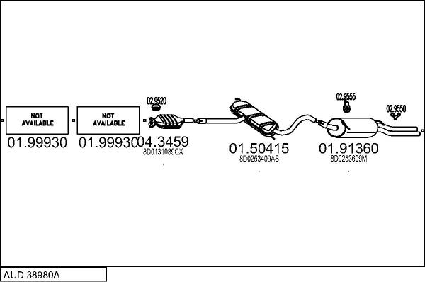 MTS AUDI38980A004617 - Impianto gas scarico autozon.pro