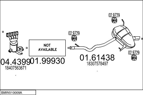 MTS BMW010009A058224 - Impianto gas scarico autozon.pro