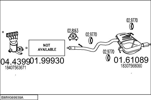 MTS BMW089939A022535 - Impianto gas scarico autozon.pro