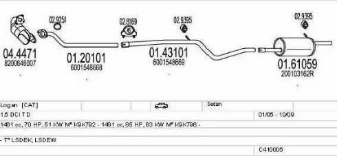 MTS C410005013903 - Impianto gas scarico autozon.pro