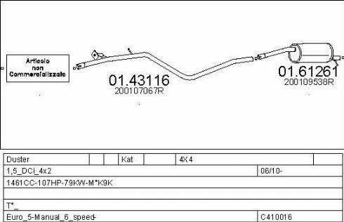 MTS C410016026645 - Impianto gas scarico autozon.pro