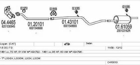 MTS C410010025409 - Impianto gas scarico autozon.pro