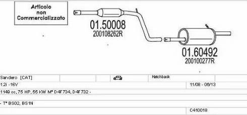 MTS C410018027285 - Impianto gas scarico autozon.pro