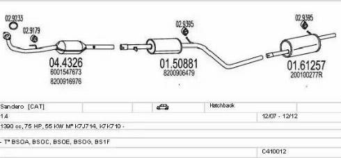 MTS C410012026605 - Impianto gas scarico autozon.pro