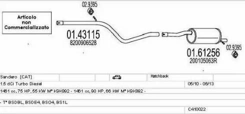 MTS C410022027345 - Impianto gas scarico autozon.pro