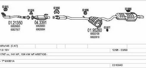 MTS C010043000308 - Impianto gas scarico autozon.pro