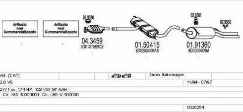 MTS C020254000625 - Impianto gas scarico autozon.pro