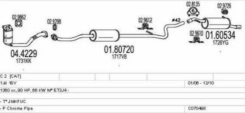 MTS C070498010383 - Impianto gas scarico autozon.pro