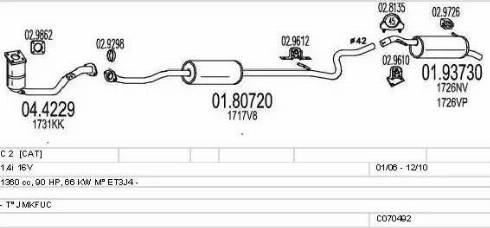 MTS C070492010254 - Impianto gas scarico autozon.pro