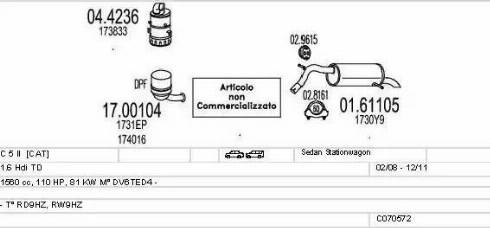 MTS C070572025305 - Impianto gas scarico autozon.pro