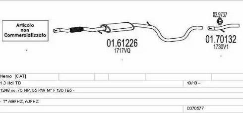 MTS C070577023925 - Impianto gas scarico autozon.pro