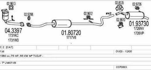 MTS C070083001008 - Impianto gas scarico autozon.pro