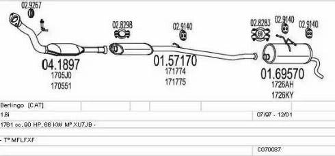 MTS C070037000953 - Impianto gas scarico autozon.pro