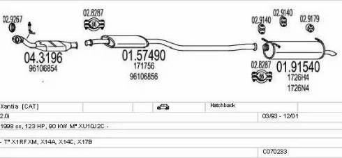 MTS C070233001170 - Impianto gas scarico autozon.pro