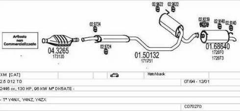 MTS C070270001210 - Impianto gas scarico autozon.pro