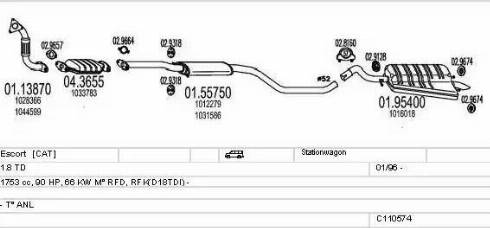 MTS C110574008020 - Impianto gas scarico autozon.pro