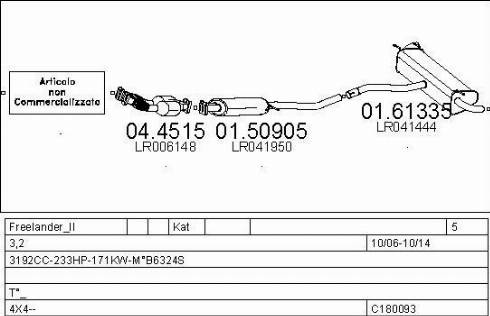 MTS C180093030105 - Impianto gas scarico autozon.pro